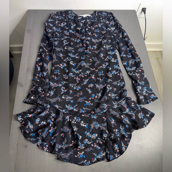 Veronica Beard Floral Print Silk Dress - Picture 4 of 11